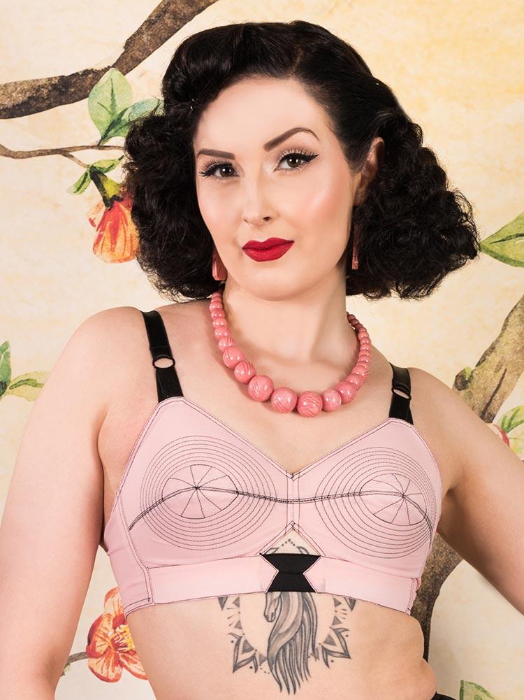 Experience the Iconic '50s Bullet Bra Look!